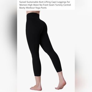 NWT Sunzel Sustainable Scrunch Butt Lifting Scrunch Booty Capri Leggings Large